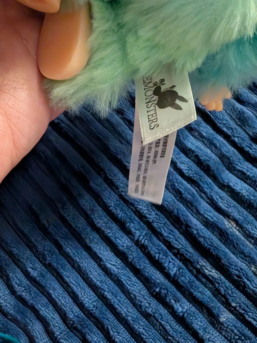 Aqua Green Furry Monster Plush Doll